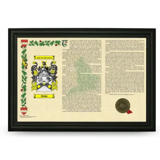 Illedge Armorial Landscape Framed - Black