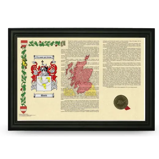 Illrich Armorial Landscape Framed - Black