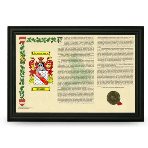 Illworthy Armorial Landscape Framed - Black