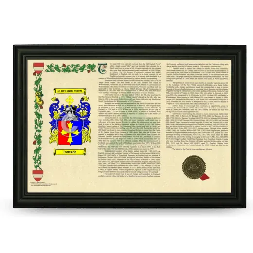 Ironside Armorial Landscape Framed - Black