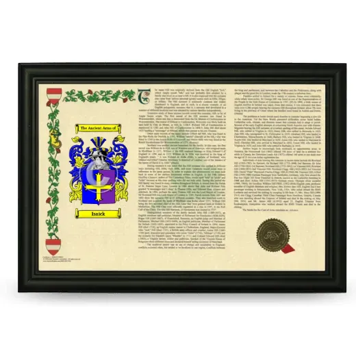 Isaick Armorial Landscape Framed - Black