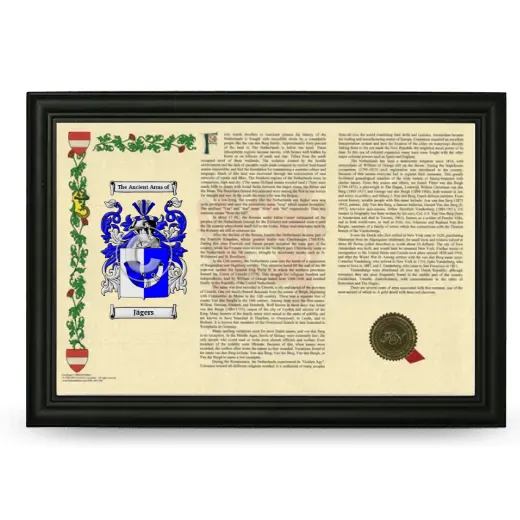 Jägers Armorial Landscape Framed - Black