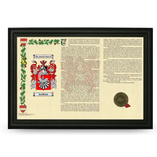 Jacobson Armorial Landscape Framed - Black