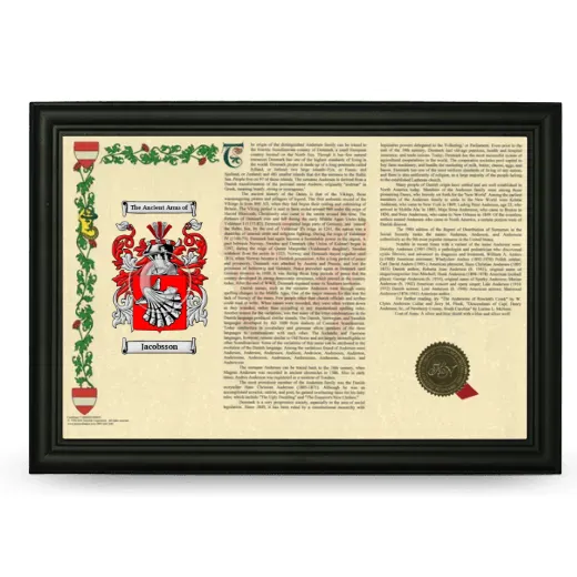Jacobsson Armorial Landscape Framed - Black