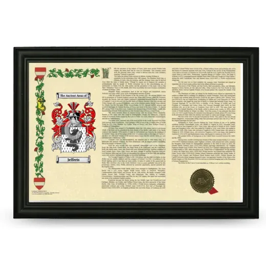 Jefferis Armorial Landscape Framed - Black