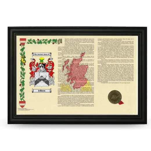 Jellison Armorial Landscape Framed - Black