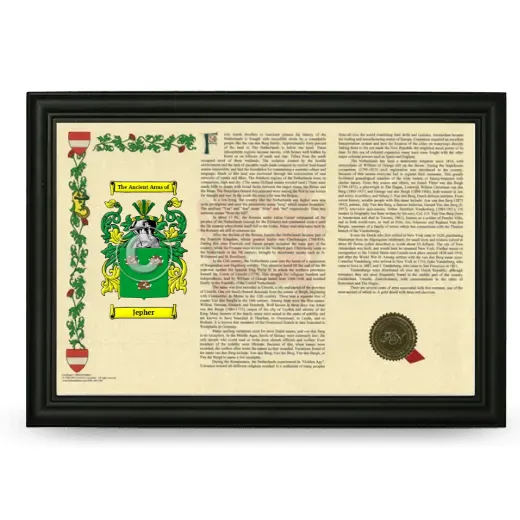 Jepher Armorial Landscape Framed - Black