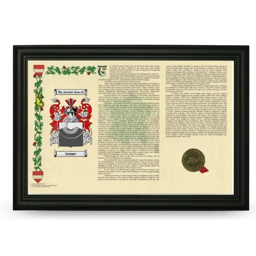 Jeuner Armorial Landscape Framed - Black
