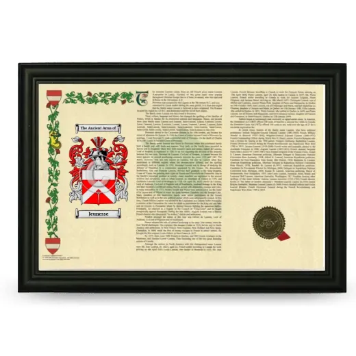 Jeunesse Armorial Landscape Framed - Black