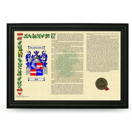 Jina Armorial Landscape Framed - Black