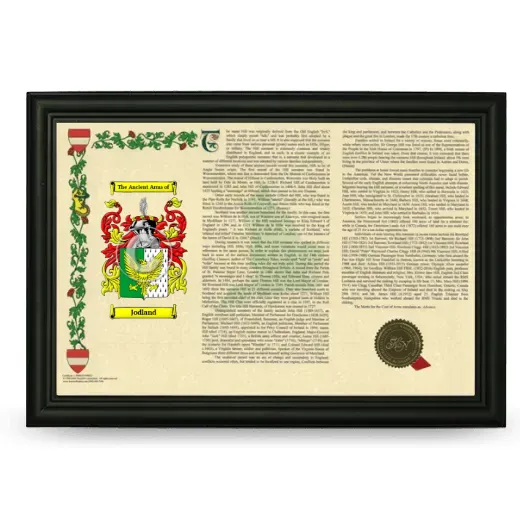 Jodland Armorial Landscape Framed - Black