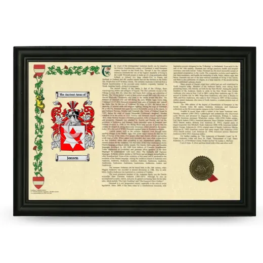 Jonsen Armorial Landscape Framed - Black