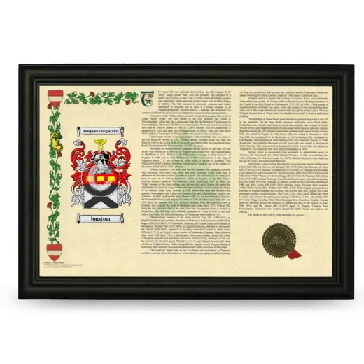 Jonstom Armorial Landscape Framed - Black