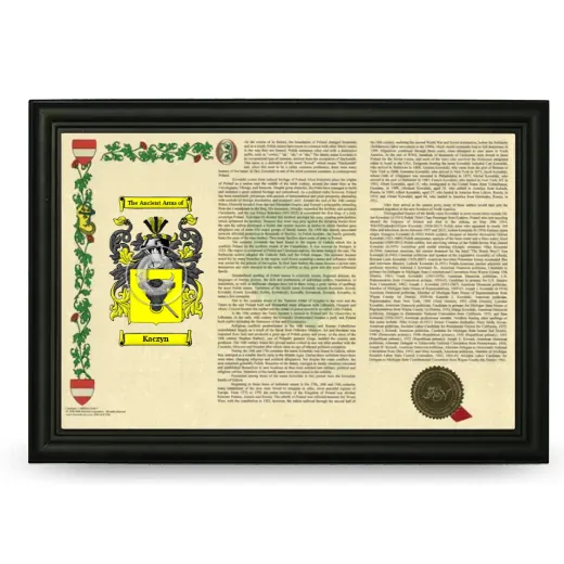 Kaczyn Armorial Landscape Framed - Black