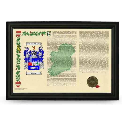 Kahent Armorial Landscape Framed - Black