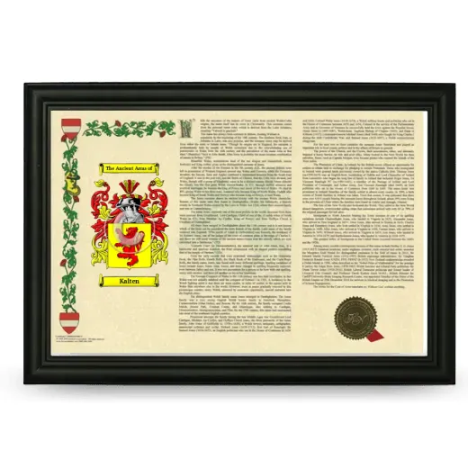 Kalten Armorial Landscape Framed - Black