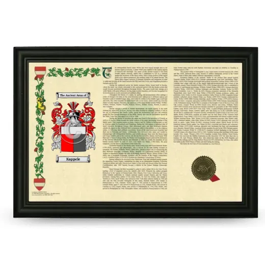 Kappele Armorial Landscape Framed - Black