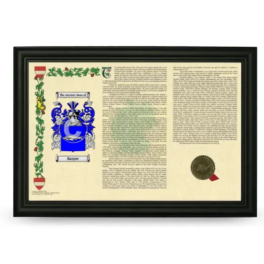 Karper Armorial Landscape Framed - Black