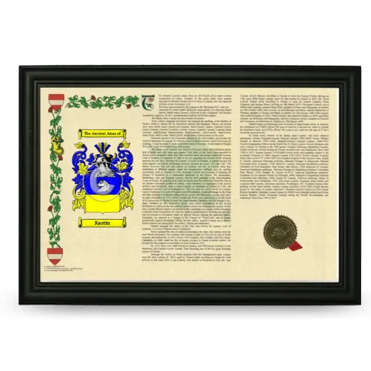 Kastin Armorial Landscape Framed - Black