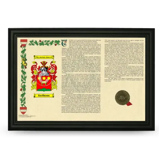 Kauffmann Armorial Landscape Framed - Black