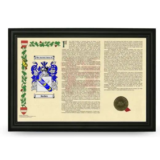 Keckes Armorial Landscape Framed - Black