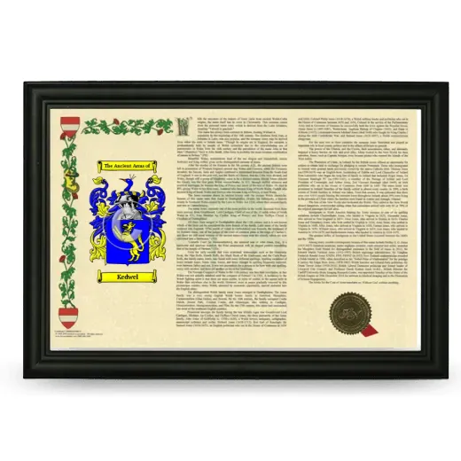 Kedwel Armorial Landscape Framed - Black