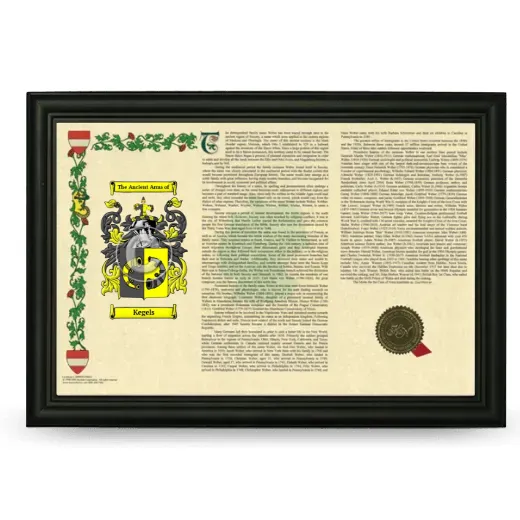 Kegels Armorial Landscape Framed - Black