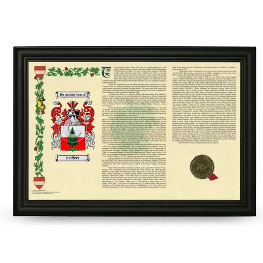 Keiffers Armorial Landscape Framed - Black