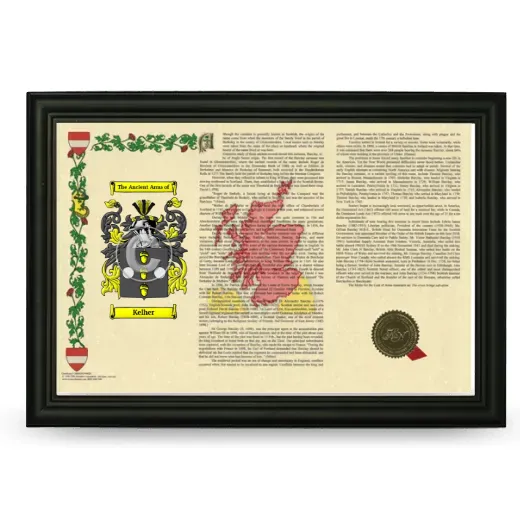 Kelher Armorial Landscape Framed - Black