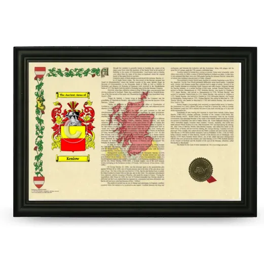 Kenlow Armorial Landscape Framed - Black