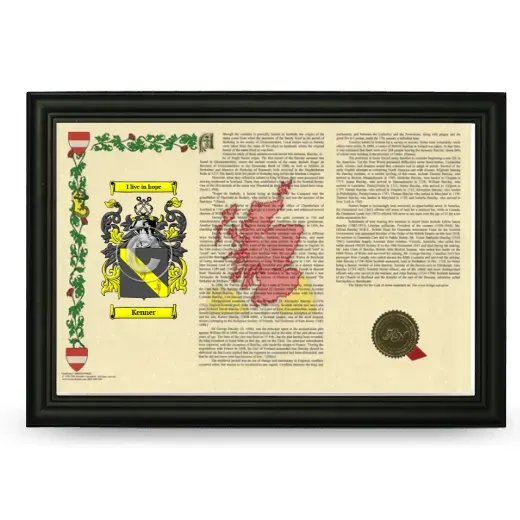 Kenner Armorial Landscape Framed - Black