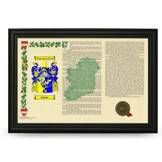 Kenney Armorial Landscape Framed - Black