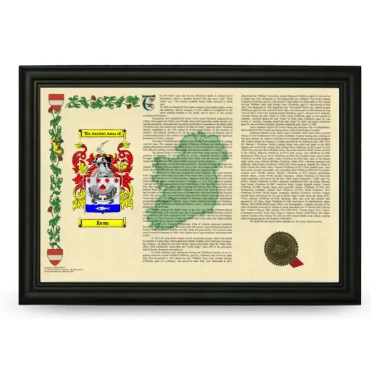 Keon Armorial Landscape Framed - Black