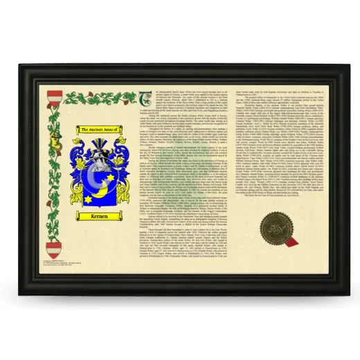 Kernen Armorial Landscape Framed - Black