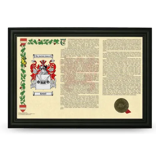 Ketrel Armorial Landscape Framed - Black