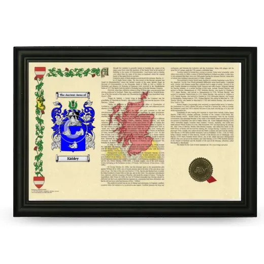 Kiddey Armorial Landscape Framed - Black