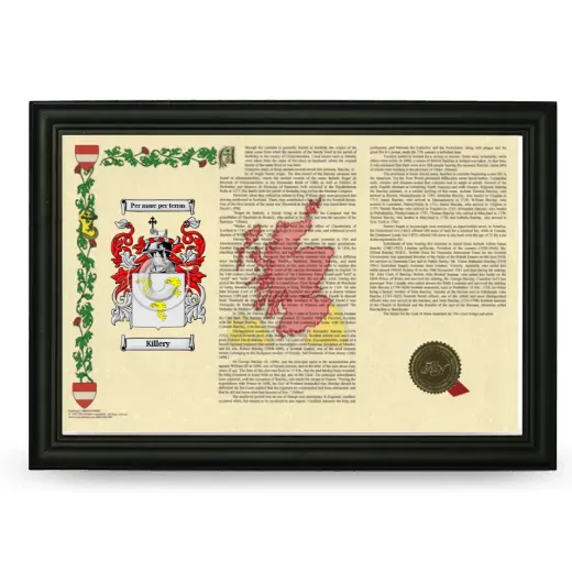 Killery Armorial Landscape Framed - Black