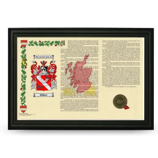 Killmer Armorial Landscape Framed - Black