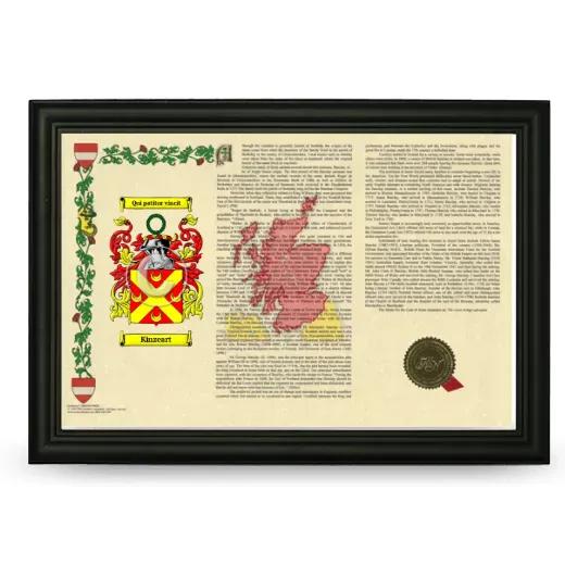 Kinzeart Armorial Landscape Framed - Black