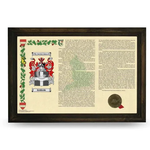 Kirkbride Armorial Landscape Framed - Brown