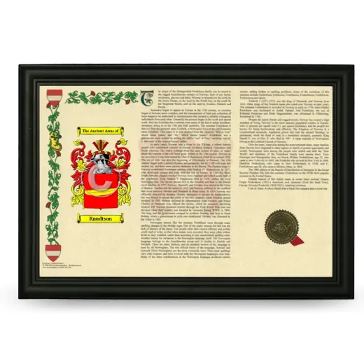 Knudtson Armorial Landscape Framed - Black