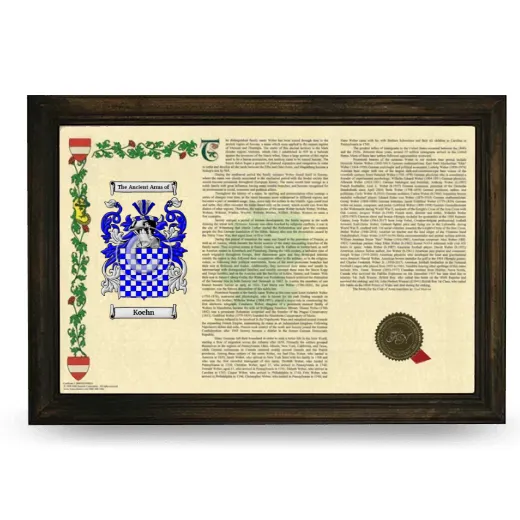 Koehn Armorial Landscape Framed - Brown
