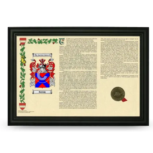 Koenig Armorial Landscape Framed - Black