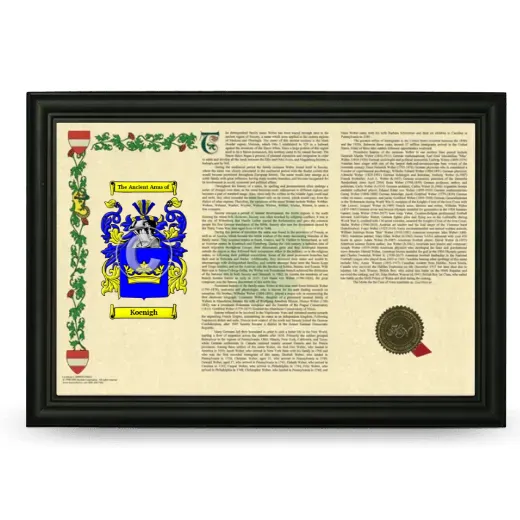 Koenigh Armorial Landscape Framed - Black