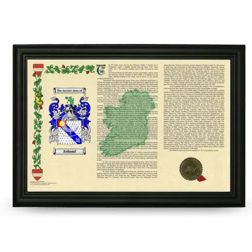 Kohand Armorial Landscape Framed - Black