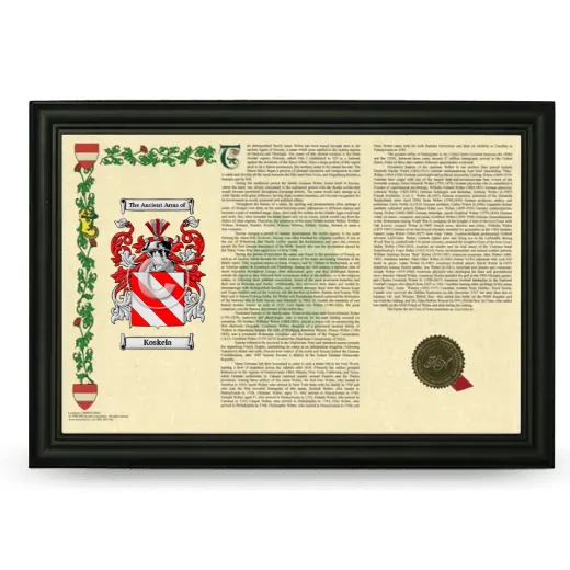 Koskela Armorial Landscape Framed - Black
