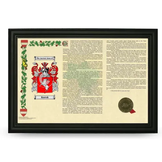 Kostuk Armorial Landscape Framed - Black