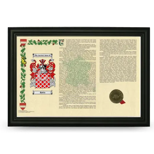 Kotts Armorial Landscape Framed - Black
