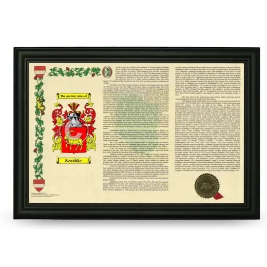 Kowalsky- Armorial Landscape Framed - Black