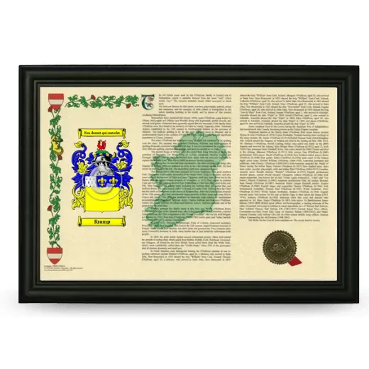 Kramp Armorial Landscape Framed - Black